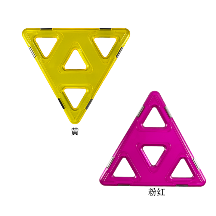 Large equilateral triangular magnetic sheet